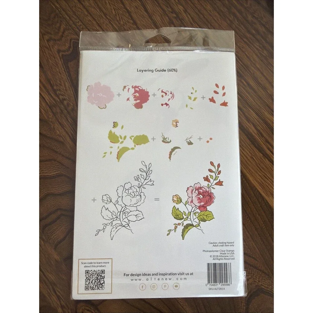 Altenew Handpicked Bouquet Layering Stamps New floral flowers sentiments thank
